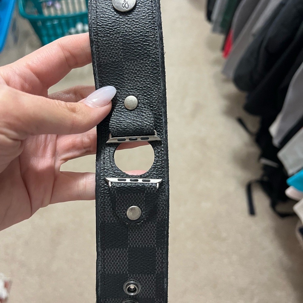 Repurposed Louis Vuitton Apple Watch band made my sparkle bands fits size 42
